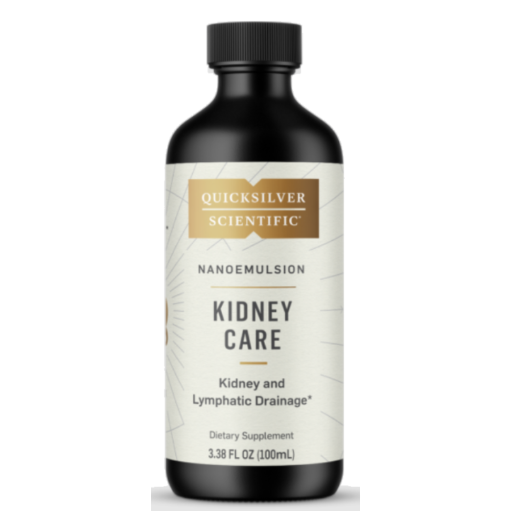 Quicksilver Scientific QS-KIDNEYCARE Botanicals nutraceuticals supplement pack displaying bottles of vitamins for kidney health.