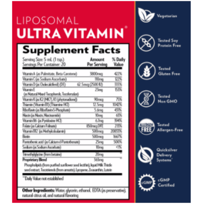 Quicksilver Scientific Quicksilver Ultra Vitamin 3.38Fl oz 100ml ULTRAVIT 3 PACK - POWER FIT SHOP — Powering Preparedness, Health &amp; Home